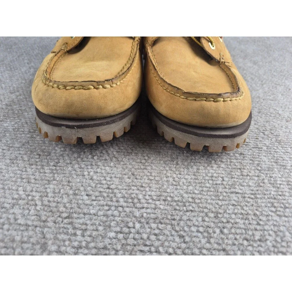 Timberland Oakwell Boots Men's Sz US 8.5M Leather 7-Eye Moc Lace Up Tan Ankle